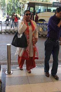 Shabana Azmi Snapped at Airport