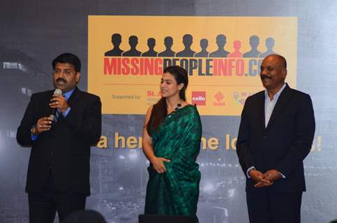 Bollywood Actress Kajol at Launch of 'Missingpeopleinfo.com'