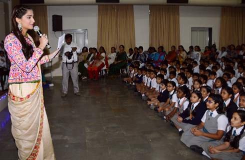 Sonam Kapoor Visits Neerja Bhanot's School on Republic Day