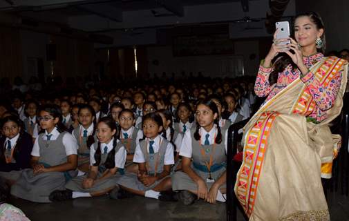 Sonam Kapoor Visits Neerja Bhanot's School on Republic Day