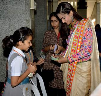 Sonam Kapoor Autographs during a Visit to Neerja Bhanot's School on Republic Day