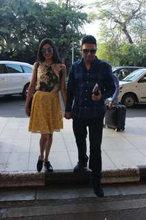 Divya Khosla and Bhushan Kumar Snapped at Airport