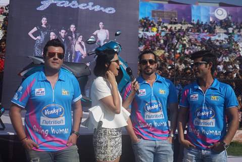 Varun Sharma, Sunny Singh and Omkar Kapoor Snapped at CCL Match