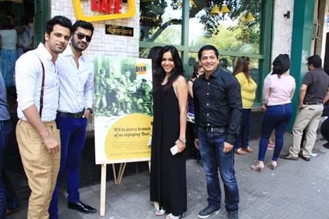 Anuj Sachdeva, Mrunal Jain and Vinod Singh at Launch of 'The Beer Cafe'