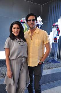 Sulaiman Merchant with Her Wife at Shane Falguni Brunch for Rustomjee