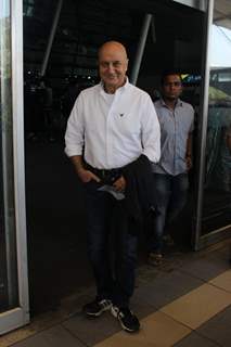 Anupam Kher Snapped at Airport