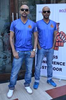 Raghu - Rajiv at Press Meet of 'Chandigarh Cubs' Team BCL