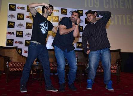 Sunny Deol , Shivam Patil and Rishabh Arora at Promotions of Ghayal Once Again in Delhi