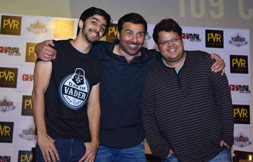 Sunny Deol , Shivam Patil and Rishabh Arora at Promotions of Ghayal Once Again in Delhi