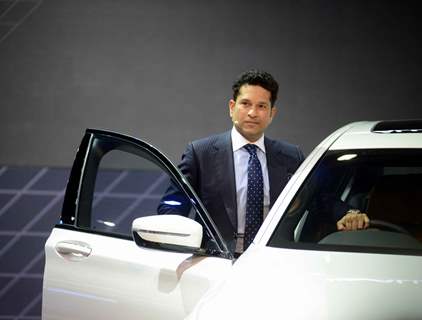 Little Master Sachin Tendulkar at Auto Expo 2016 in Delhi