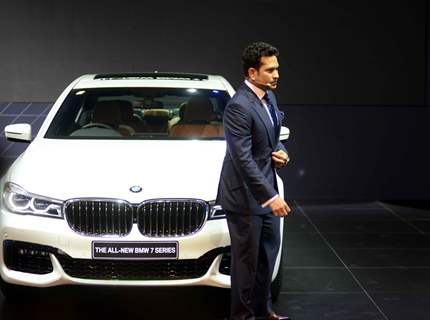 Cricket Legend Sachin Tendulkar Unviels the all new 'BMW 7 Series' at Auto Expo 2016 in Delhi