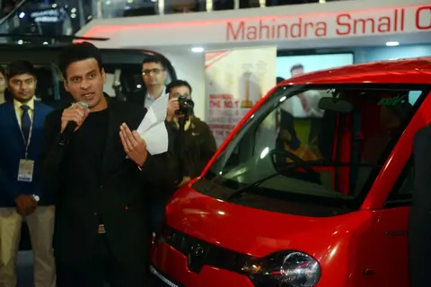 Manoj Bajpayee at Launch of  Mahindra Car at Auto Expo 2016 in Delhi