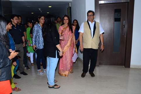 Hema Malini and Subhash Ghai at Whistling Woods