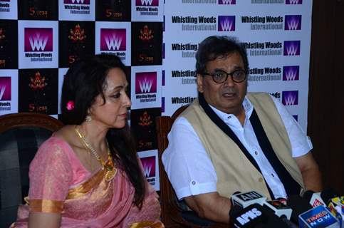 Hema Malini and Subhash Ghai at Whistling Woods