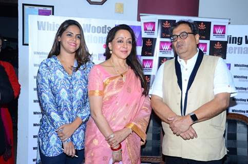 Meghna Ghai, Hema Malini and Subhash Ghai at Whistling Woods