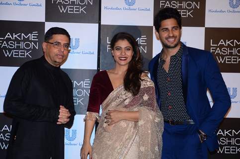 Kajol and Sidharth Malhotra at Press Meet of Lakme Fashion Week