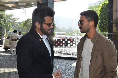 Forever Young Anil Kapoor Meets Dashing Shahid Kapoor at Press Meet of Zee Cine Awards