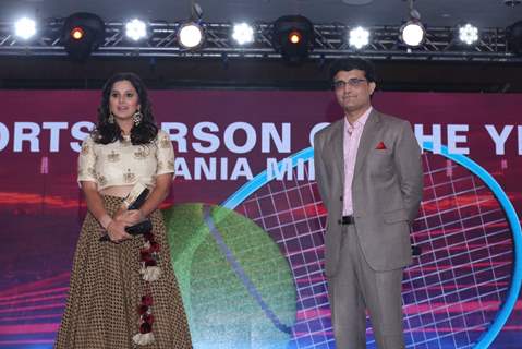 Sourav Ganguly and Sania Mirza at NDTV Indian of the Year Awards