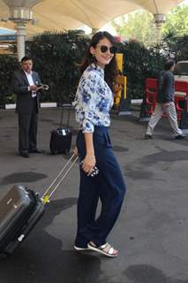 Mandana Karimi was spotted at Airport