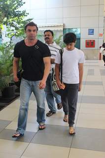 Sohail Khan Snapped with Son at Airport