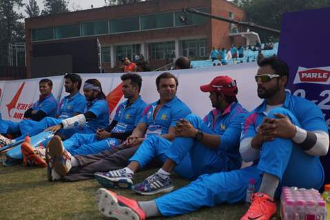 Riteish Deshmukh, Jay Soni and Sohail Khan  at 'Celebrity Cricket League' Match