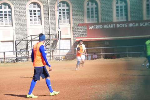 Armaan Jain Snapped Practicing Soccer