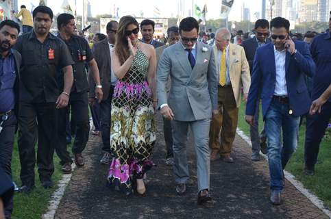 Saif Ali Khan and Kareena Kapoor at Kingfisher Ultra Derby 2016