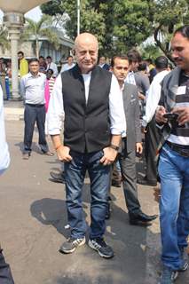 Anupam Kher Snapped at Airport