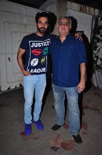 Rajkummar Rao and Hansal Mehta at Special Screening of 'Aligarh'