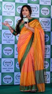 Bollywood Actress Vidya Balan at 'Nihar Naturals' Promotional Event in Kolkata