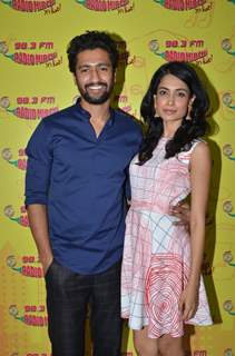 Sarah Jane Dias and Vicky Kaushal for Promotions of Film 'Zubaan' at Radio Mirchi