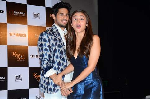 Alia Bhatt and Sidharth Malhotra at Trailer Launch of Kapoor & Sons