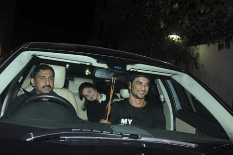 Sushant Singh Rajput and Ankita Lokhande at Special Screening of Fitoor