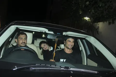 Sushant Singh Rajput and Ankita Lokhande at Special Screening of Fitoor