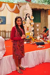 Shweta Pandit Snapped at Anurag Basu's Saraswati Pooja