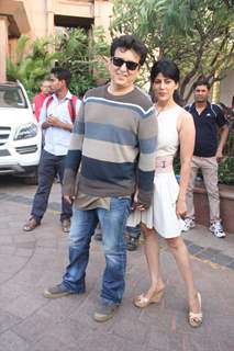 Sajid Nadiadwala and the Beautiful Wardha Khan at Arpita Khan's Baby Shower