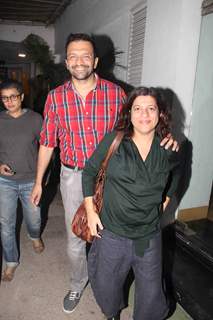 Atul Kasbekar and Zoya Akhtar at Special Screening of 'Neerja'