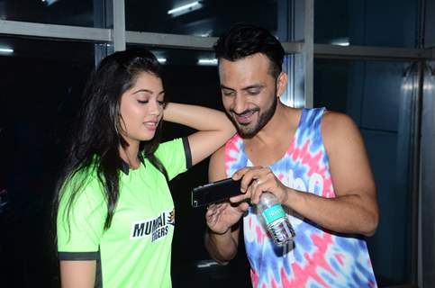 Ali Mecchant and Digangana at BCL's Mumbai Tigers Practice Match