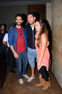 Angad Bedi and Yuvraj Singh at Special Screening of 'Neerja'