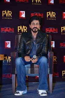 Superstar Shah Rukh Khan at Press Meet of FAN in Delhi