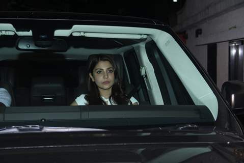 Anushka Sharma was snapped at Aarti Shetty's Bash