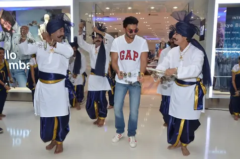 Ranveer Singh performs at Gap Jeans Store Launch
