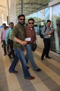 Airport Spotting: Suniel Shetty and Gulshan Grover