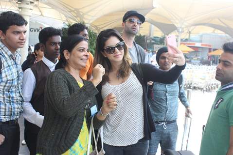 Sunny Leone at Airport