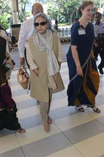 Jaya Bachchan spotted at Airport