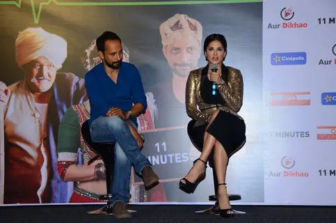 Sunny Leone and Deepak Dobriyal at Launch of 'Anti Smoking' Ad