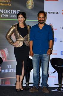 Sunny Leone and Deepak Dobriyal at Launch of 'Anti Smoking' Ad