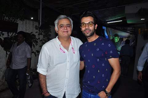 Hansal Mehta and Rajkummar Rao at Aligarh Film Screening