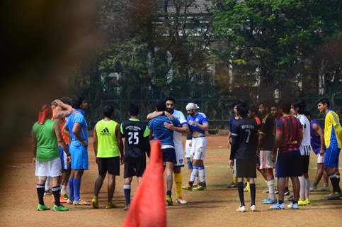 Abhishek Bachchan was snapped practicing Soccer!