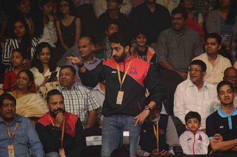 Abhishek Bachchan was snapped at Pro Kabaddi Match